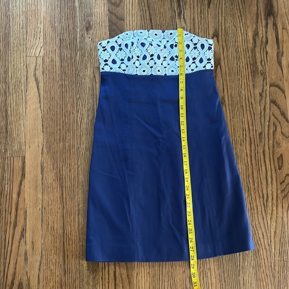 Lilly Pulitzer Bowen Navy Lace Strapless Dress - Picture 7 of 10